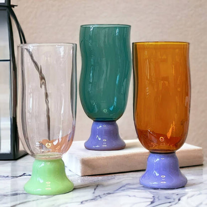 IVORE.GROUP (We cover All Import duty) - Curve Wave Borosilicate Glass Mug: Blue - PMA Store at the Portland Museum of Art, Maine