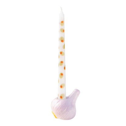 Olive Taper Dinner Candles  | 2 Pack | Summer Decor | - PMA Store at the Portland Museum of Art, Maine