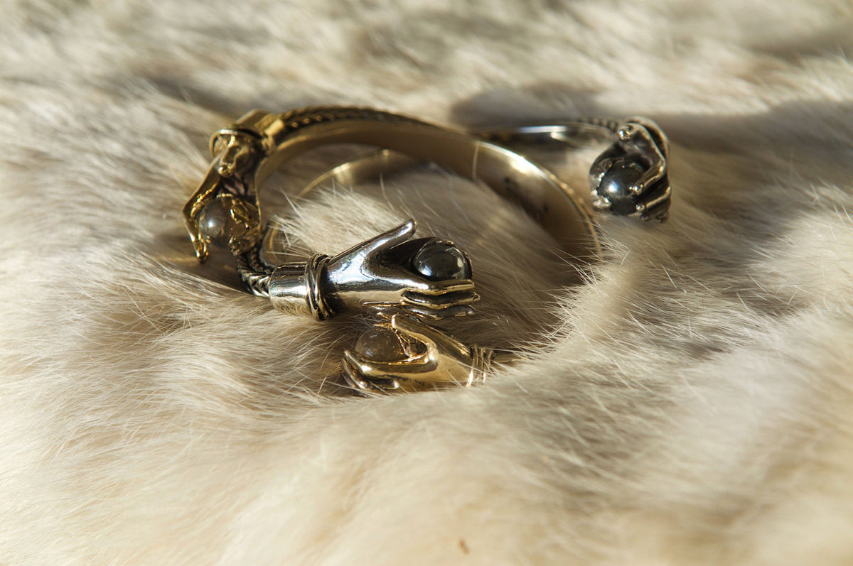OZMA adornments - Soothsayer Cuff: Silver w/ hematite - PMA Store at the Portland Museum of Art, Maine