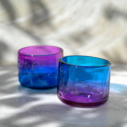 Hand Blown Wine Cocktail Glass - Rosazul - 2 sizes: Large - PMA Store at the Portland Museum of Art, Maine