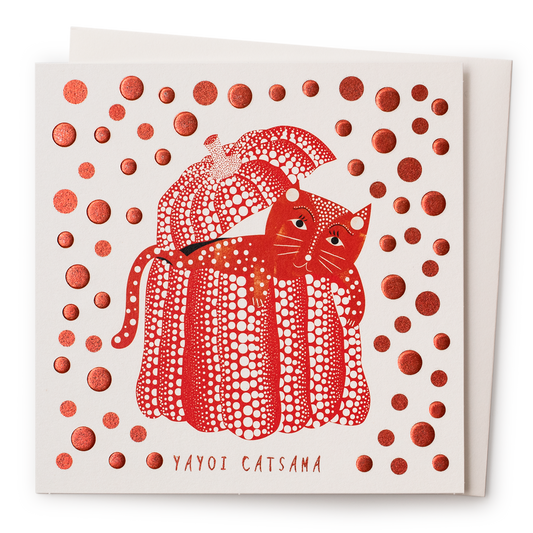Nelson Line - Yayoi Catsama - 6x6 Yayoi Kusama Cat Art Card - PMA Store at the Portland Museum of Art, Maine