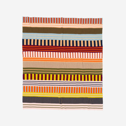 Patchwork Stripe Throw: Rainbow - PMA Store at the Portland Museum of Art, Maine