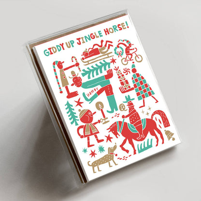 Giddy Up Jingle Horse! *FOIL* Boxed Set - PMA Store at the Portland Museum of Art, Maine