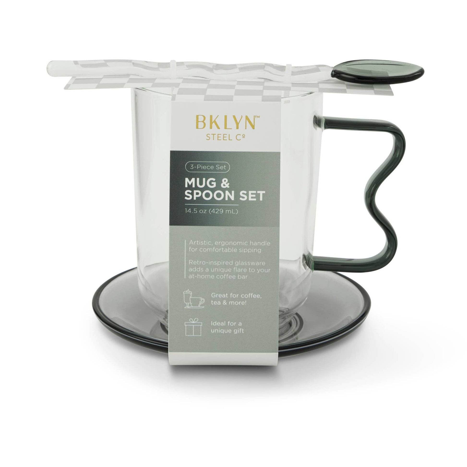 14.5oz Squiggle Mug Set - Clear - PMA Store at the Portland Museum of Art, Maine