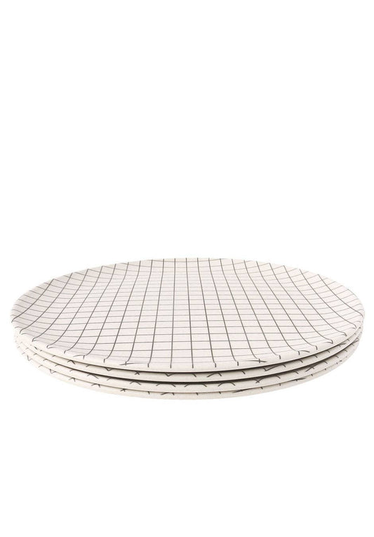 Xenia Taler - Metric Dinner Plate - Set of 4: Ship inside gift box - PMA Store at the Portland Museum of Art, Maine