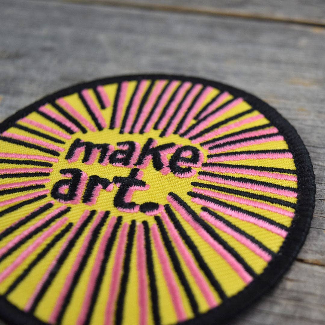 Quiet Tide Goods - Make Art. Embroidered Patch - PMA Store at the Portland Museum of Art, Maine