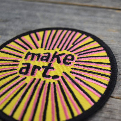 Quiet Tide Goods - Make Art. Embroidered Patch - PMA Store at the Portland Museum of Art, Maine