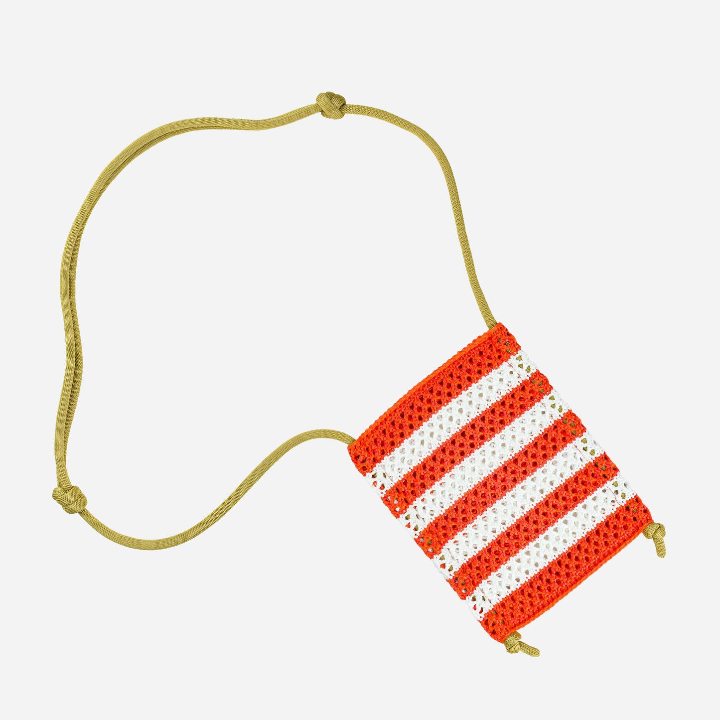 Stripe Raffia Phone Sling: Poppy - PMA Store at the Portland Museum of Art, Maine