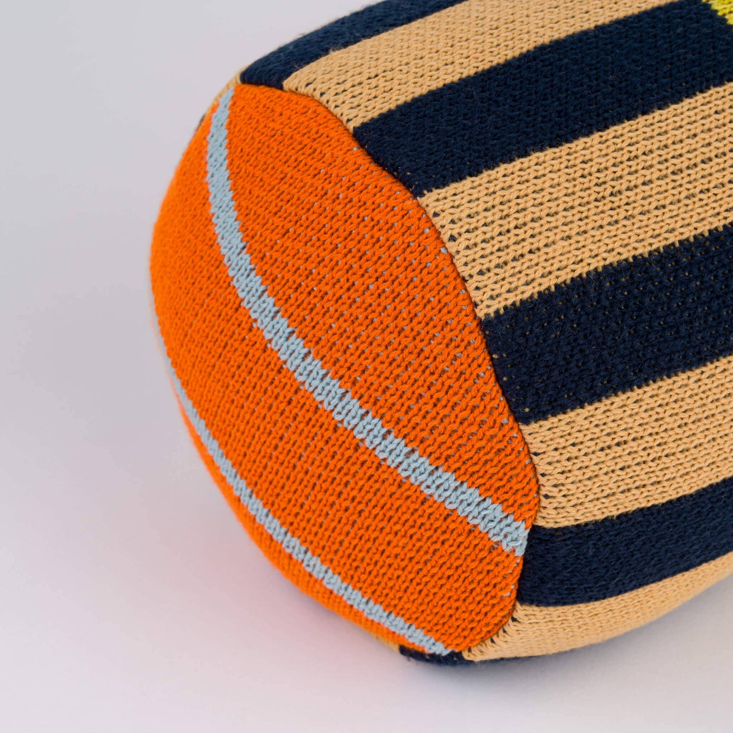 Patchwork Stripe Bolster Pillow: Desert - PMA Store at the Portland Museum of Art, Maine