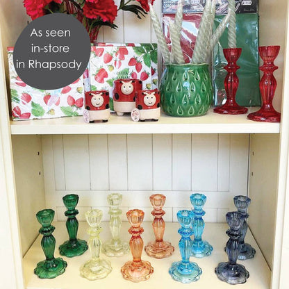 Talking Tables USA - Home, Birthday, Games & Seasonal Decor - Blue Glass Candle Holder | 4th of July Gifts |