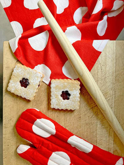 See Design - Oven Mitt & Potholder Set: Egg Citron/Pine