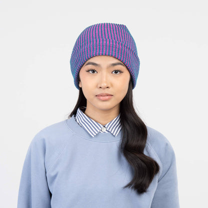 Simple Rib Knit Beanie: Peach Lime - PMA Store at the Portland Museum of Art, Maine