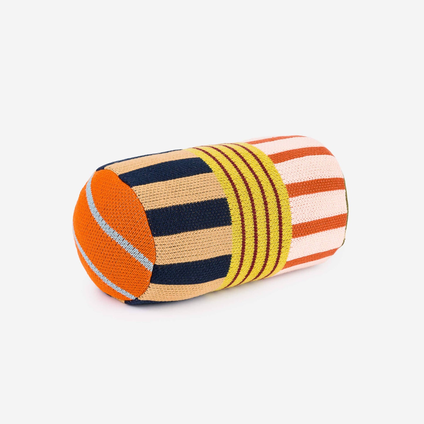 Patchwork Stripe Bolster Pillow: Desert - PMA Store at the Portland Museum of Art, Maine