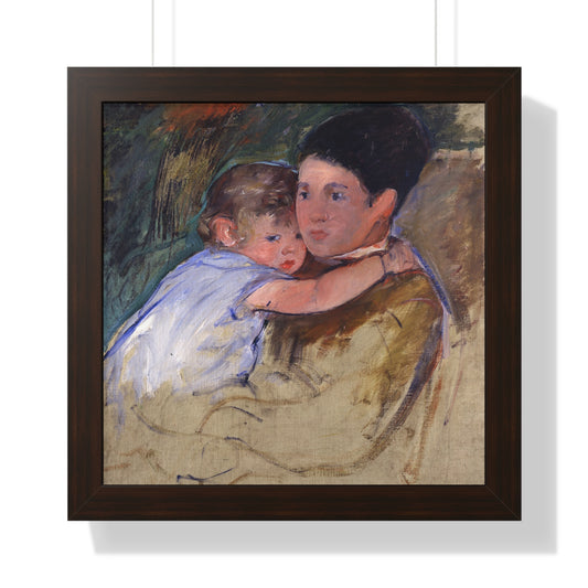 Anne and her Nurse, circa 1897, by Mary Cassatt Framed Poster