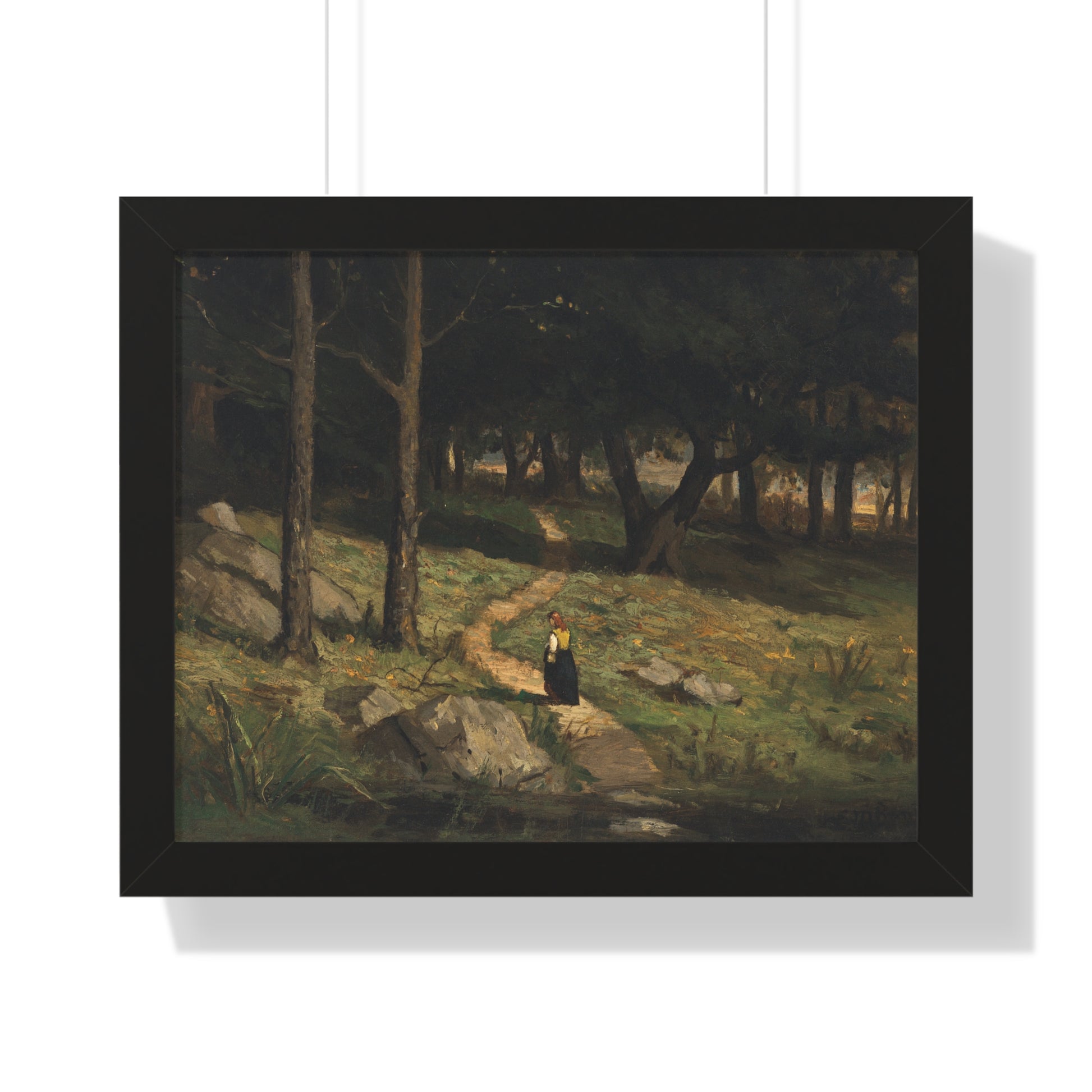 Untitled (Walking in the Woods), 1880s by Edward Mitchell Bannister Nature-Inspired Framed Poster, Wall Art, Interior Decor, Gift for Nature Lovers, Home Decoration - PMA Store at the Portland Museum of Art, Maine