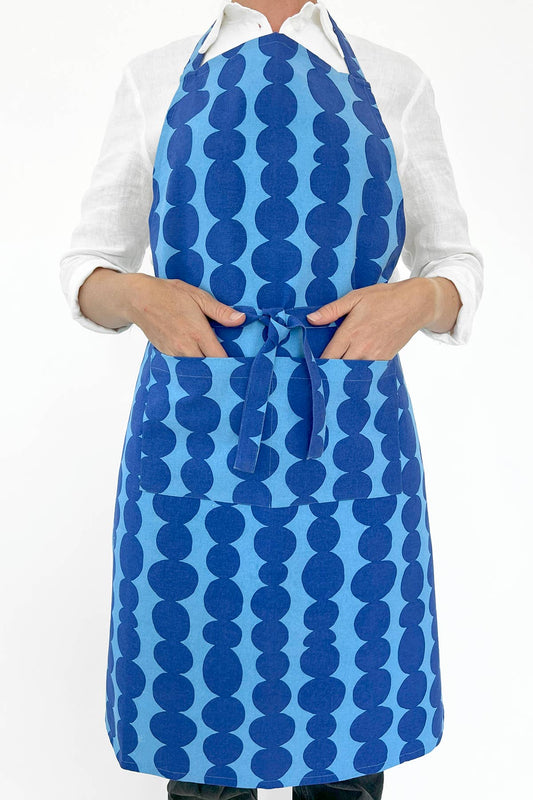 See Design - Apron: Small Totem Blue/Blue - PMA Store at the Portland Museum of Art, Maine