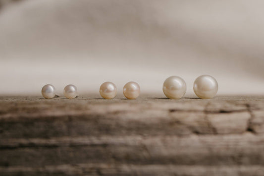 Sea Salt & Silver - White Pearl Stud Earrings: Medium - PMA Store at the Portland Museum of Art, Maine