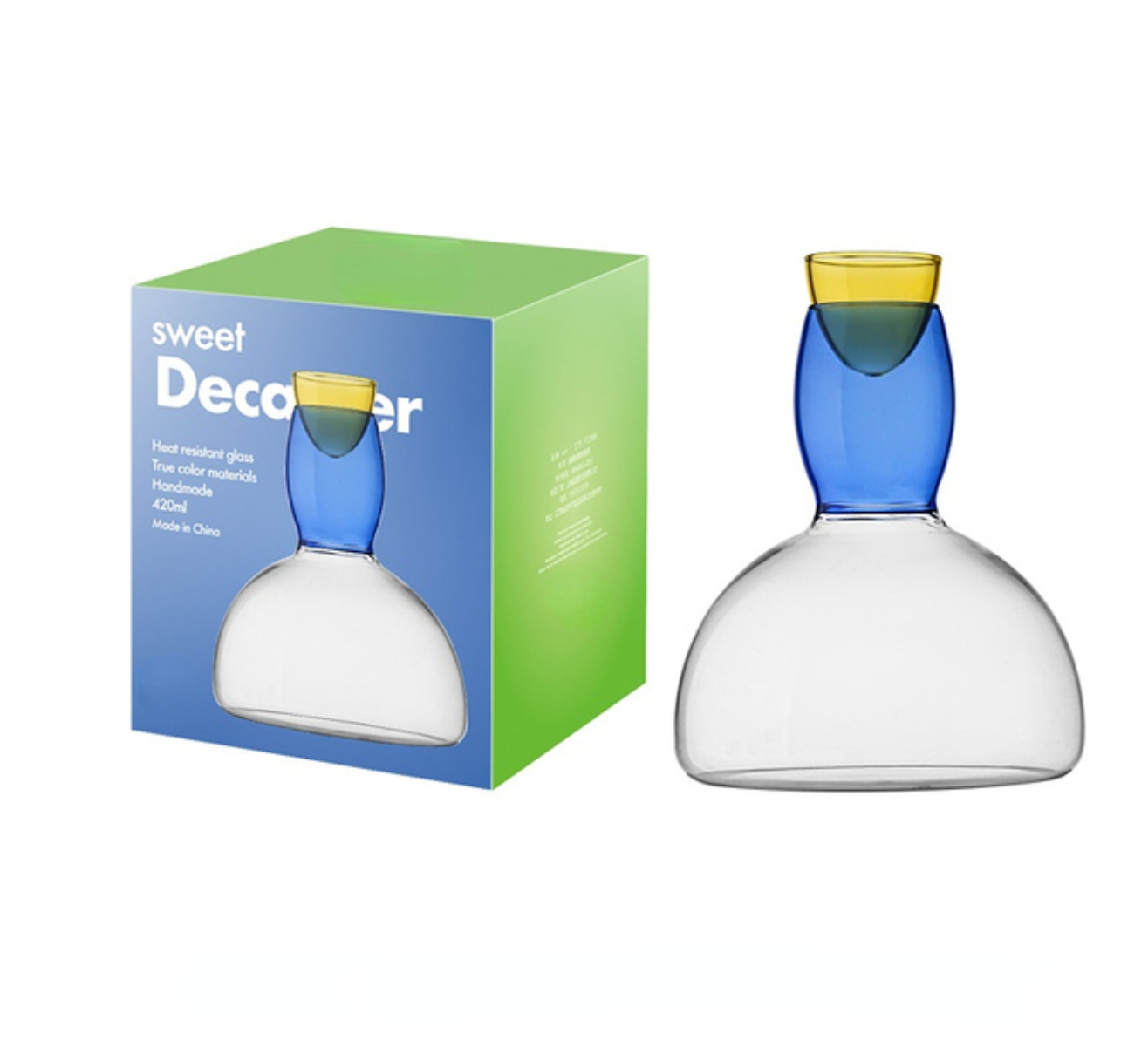 Colored Glass Wine Cup / Decanter: Burgundy Pink - PMA Store at the Portland Museum of Art, Maine