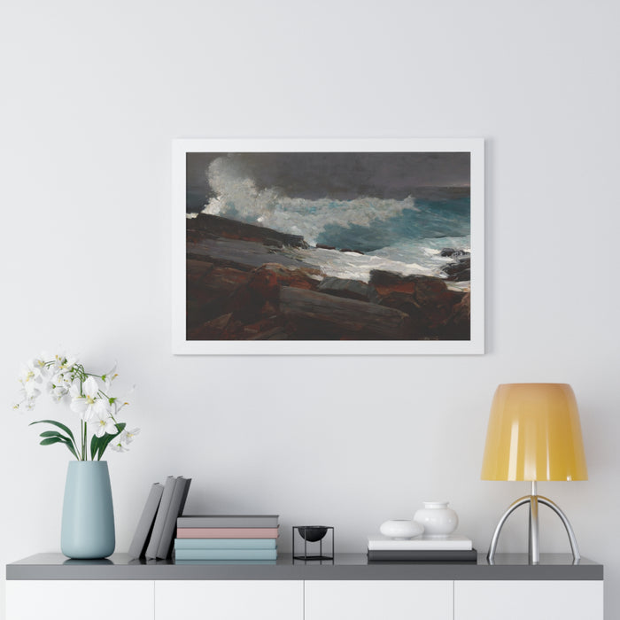 Weatherbeaten by Winslow Homer Framed Poster - Coastal Wall Art for Home Decor