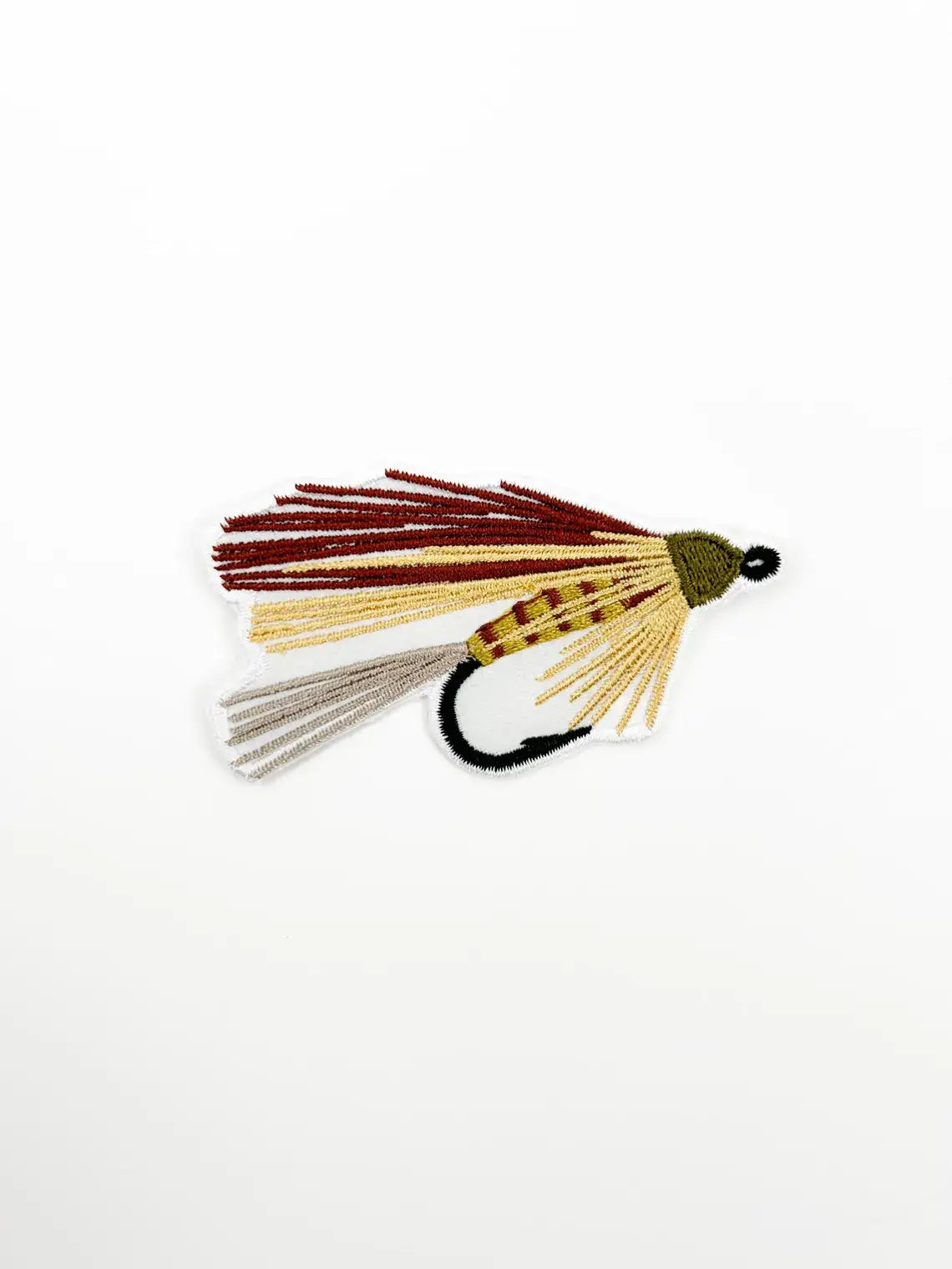 Field Trip Threads - Elk Hair Caddis Fly Fishing Iron On Patch Rivers, Angler - PMA Store at the Portland Museum of Art, Maine