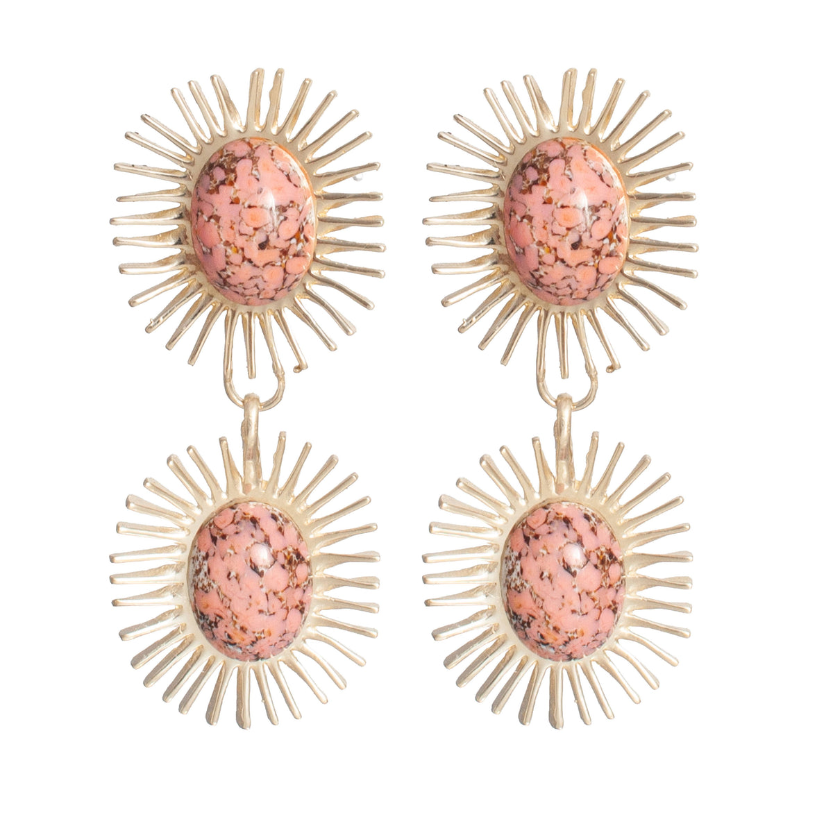 CASTLECLIFF - REINA EARRING: WINE//BRASS - PMA Store at the Portland Museum of Art, Maine