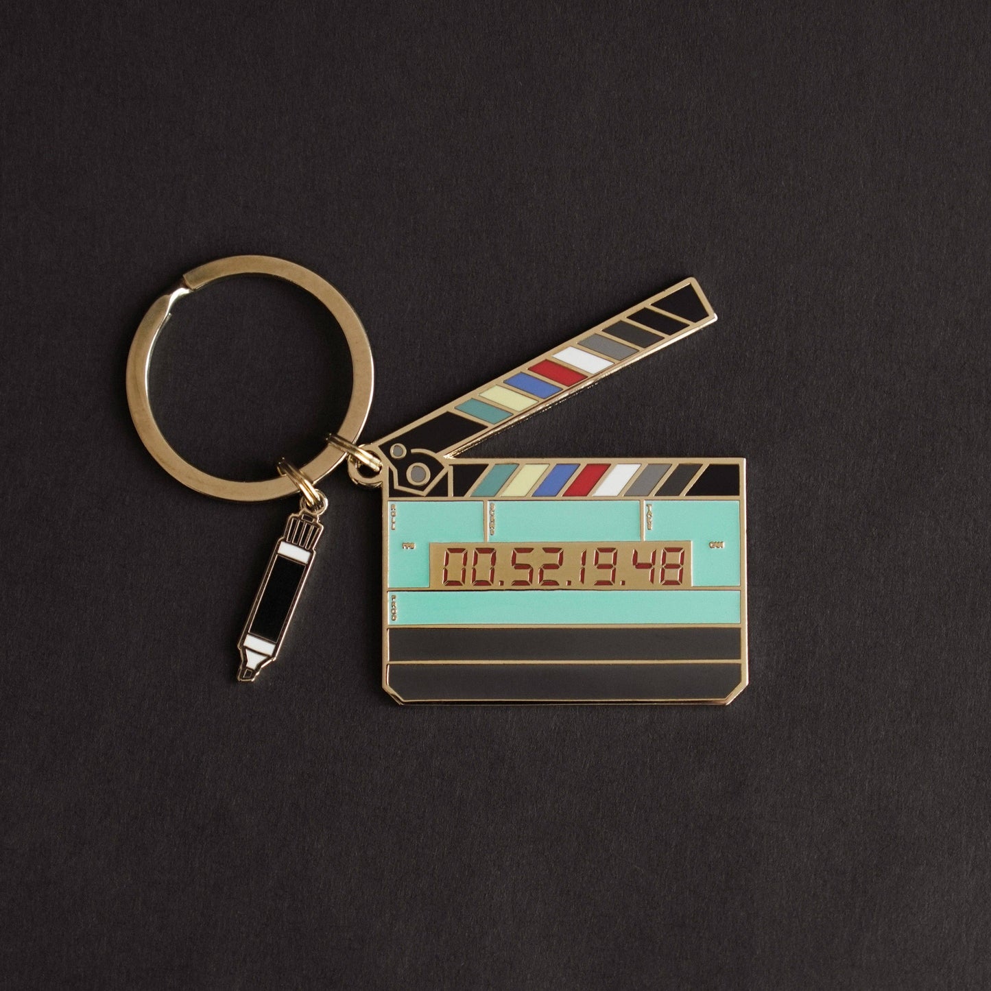 Glow in the Dark Large Movie Slate Keychain