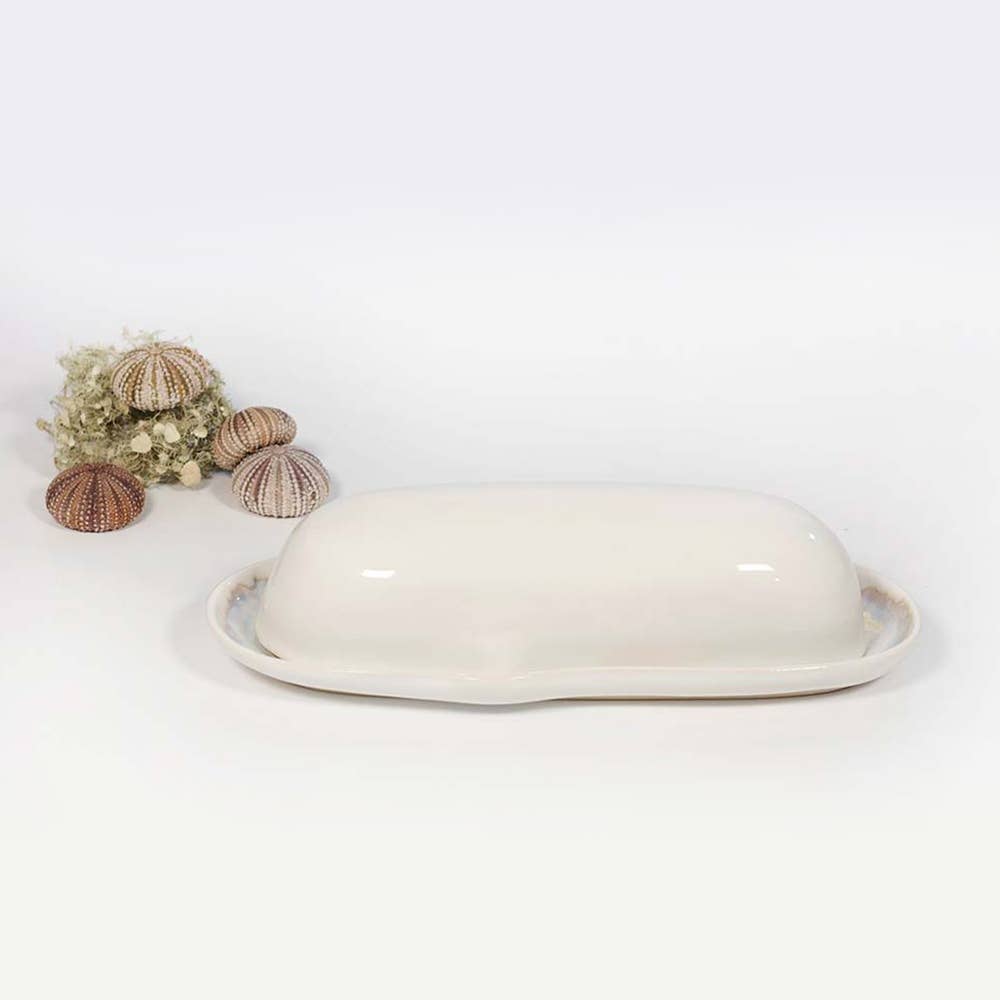 Alison Evans Ceramics - Razor Butter Dish: Seafoam - PMA Store at the Portland Museum of Art, Maine