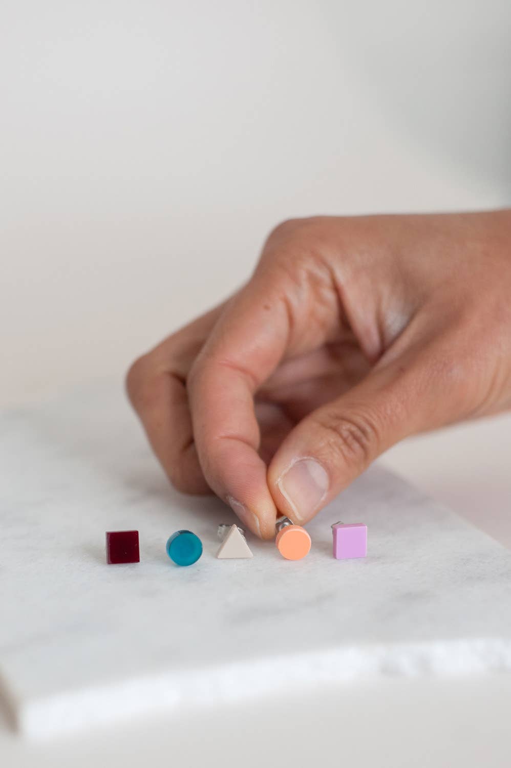 Pamela Coromoto - Basic - Mini Earrings Set (5) - Colorful Palette: Pink Palette - PMA Store at the Portland Museum of Art, Maine