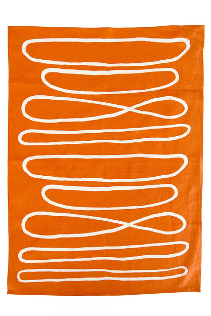 See Design - Tea Towels (Set of 2): Small Totem Orange/Yellow - PMA Store at the Portland Museum of Art, Maine