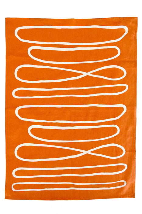 See Design - Tea Towels (Set of 2): Small Totem Orange/Yellow