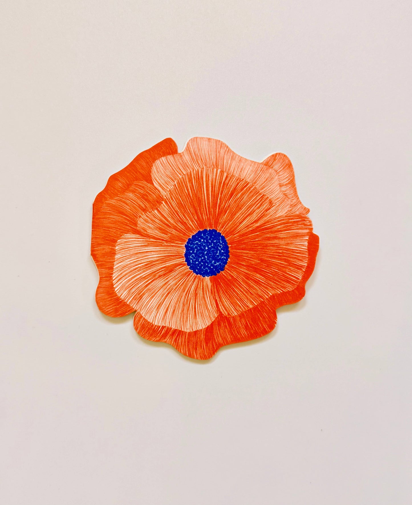Avery Reed - Oriental Poppy Die-Cut Greeting Card