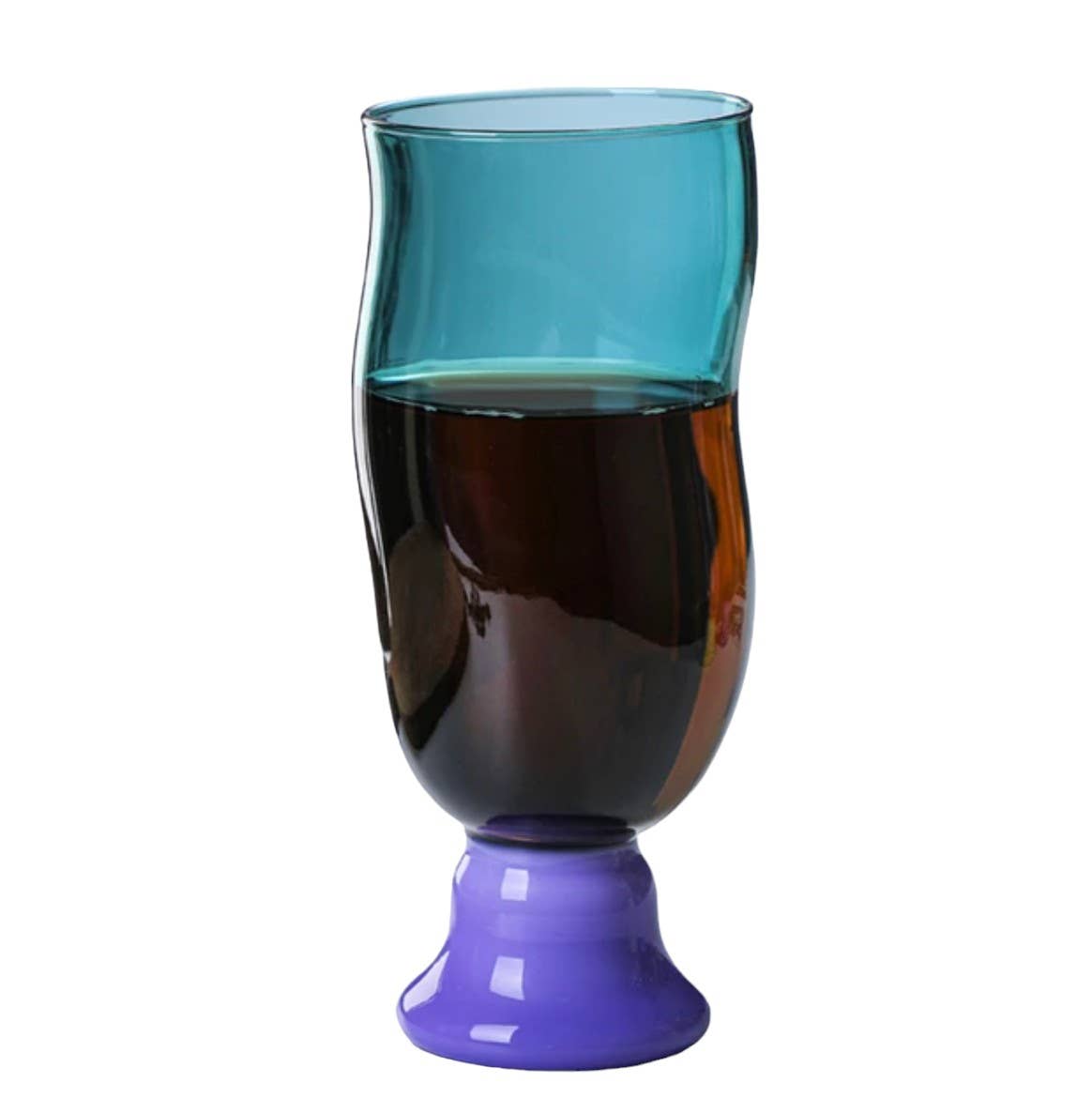 IVORE.GROUP (We cover All Import duty) - Curve Wave Borosilicate Glass Mug: Blue - PMA Store at the Portland Museum of Art, Maine