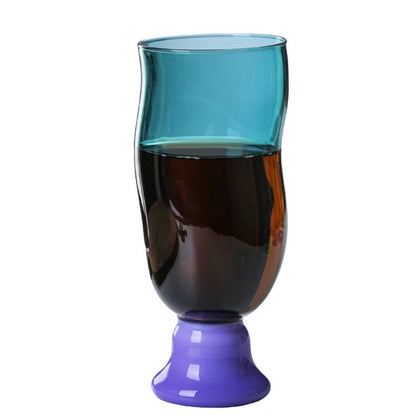 IVORE.GROUP (We cover All Import duty) - Curve Wave Borosilicate Glass Mug: Blue - PMA Store at the Portland Museum of Art, Maine