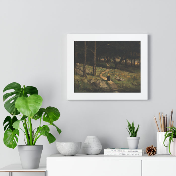 Untitled (Walking in the Woods), 1880s by Edward Mitchell Bannister Nature-Inspired Framed Poster, Wall Art, Interior Decor, Gift for Nature Lovers, Home Decoration
