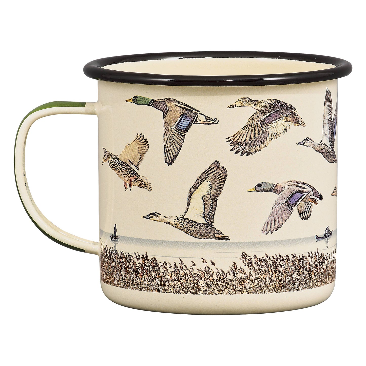 Gentlemen's Hardware - Enamel Mug - Lake & Ducks, 17oz - PMA Store at the Portland Museum of Art, Maine