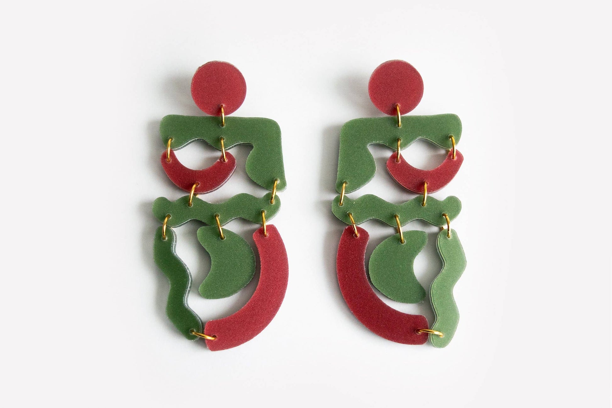Ecoresin Squiggle Mania Earrings: Nude Solar - PMA Store at the Portland Museum of Art, Maine