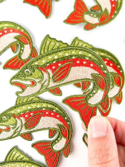 Field Trip Threads - Brook Trout Patch – Embroidered Iron-On Fisherman Patch - PMA Store at the Portland Museum of Art, Maine