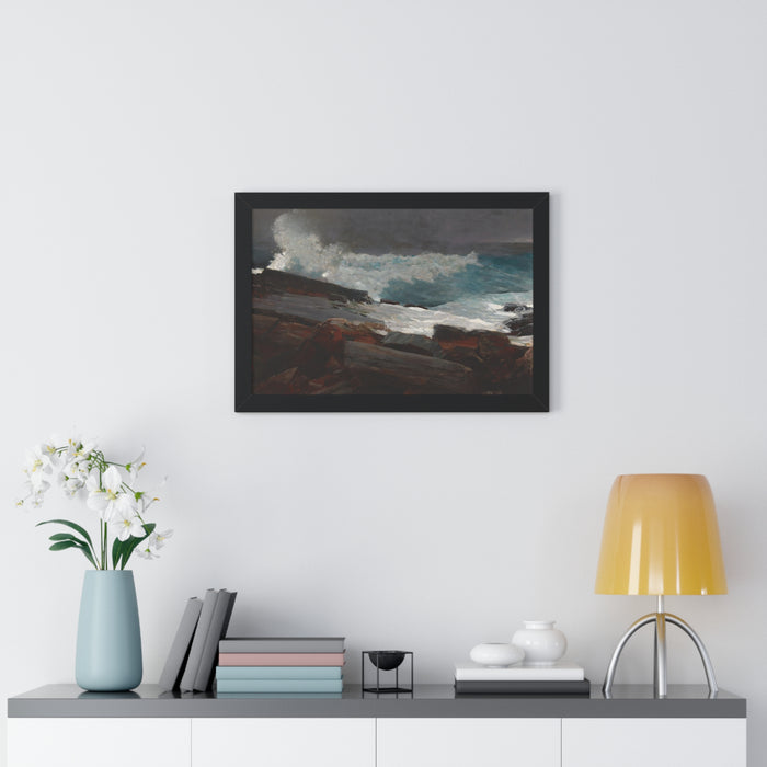 Weatherbeaten by Winslow Homer Framed Poster - Coastal Wall Art for Home Decor