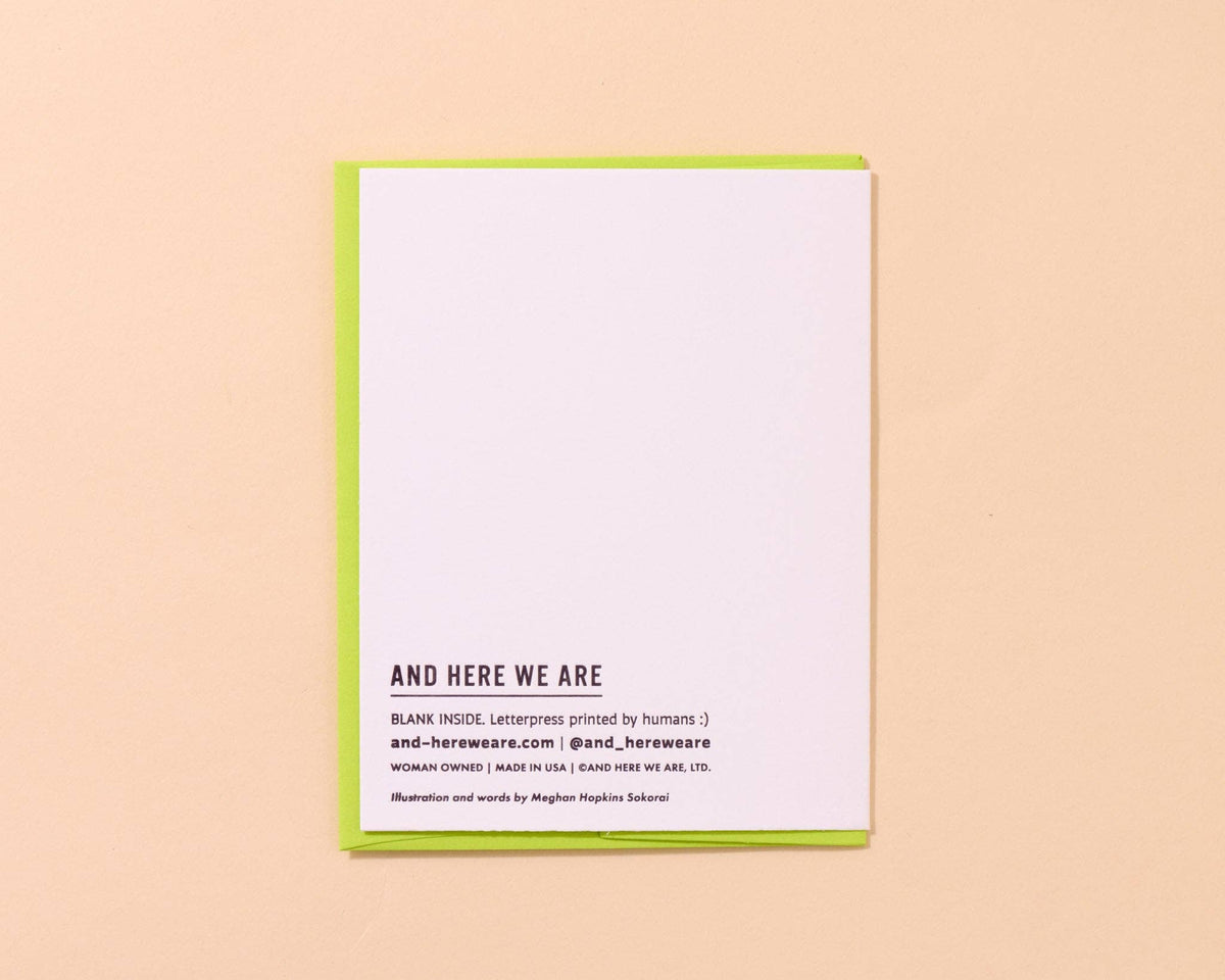And Here We Are - Letterpress Love or Friendship Card—I (Thinker) You're Cool