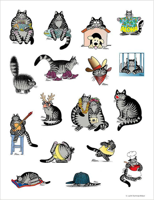 Pomegranate - B. Kliban: CatStickers Sticker Book - PMA Store at the Portland Museum of Art, Maine