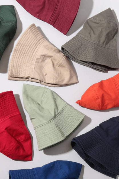 Fashion City - Solid Color Cotton Bucket Fisherman Hats: RED / S/M