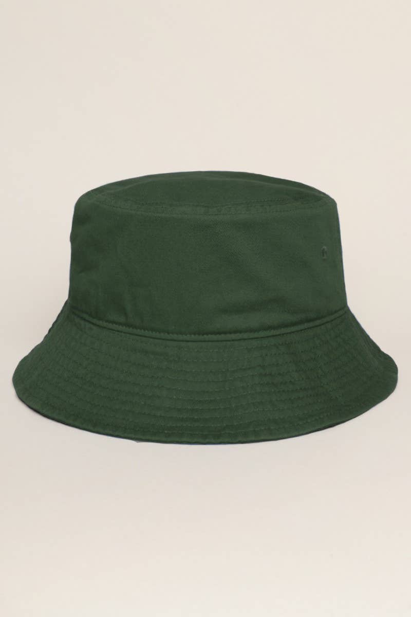 Fashion City - Solid Color Cotton Bucket Fisherman Hats: ORANGE / S/M