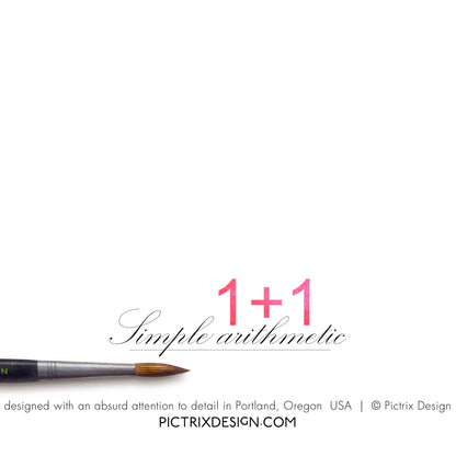 Pictrix Design - “Simple arithmetic” A6 greeting card: Recycled white envelopes - PMA Store at the Portland Museum of Art, Maine