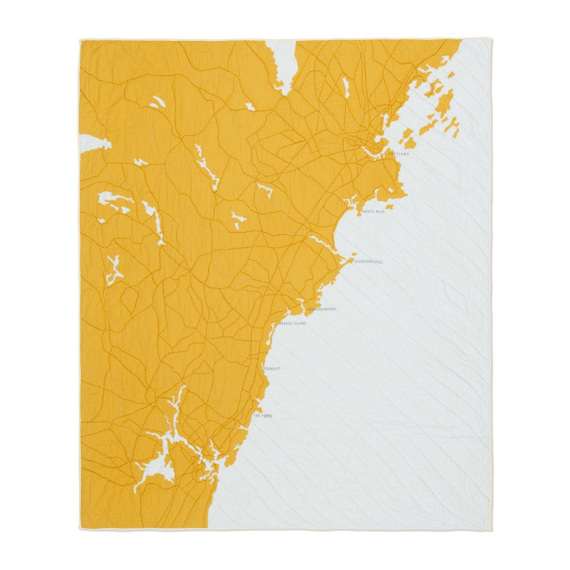 Haptic Lab - Southern Maine Quilt: Steel Blue & Navy - PMA Store at the Portland Museum of Art, Maine