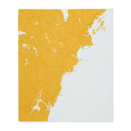 Haptic Lab - Southern Maine Quilt: Steel Blue & Navy - PMA Store at the Portland Museum of Art, Maine