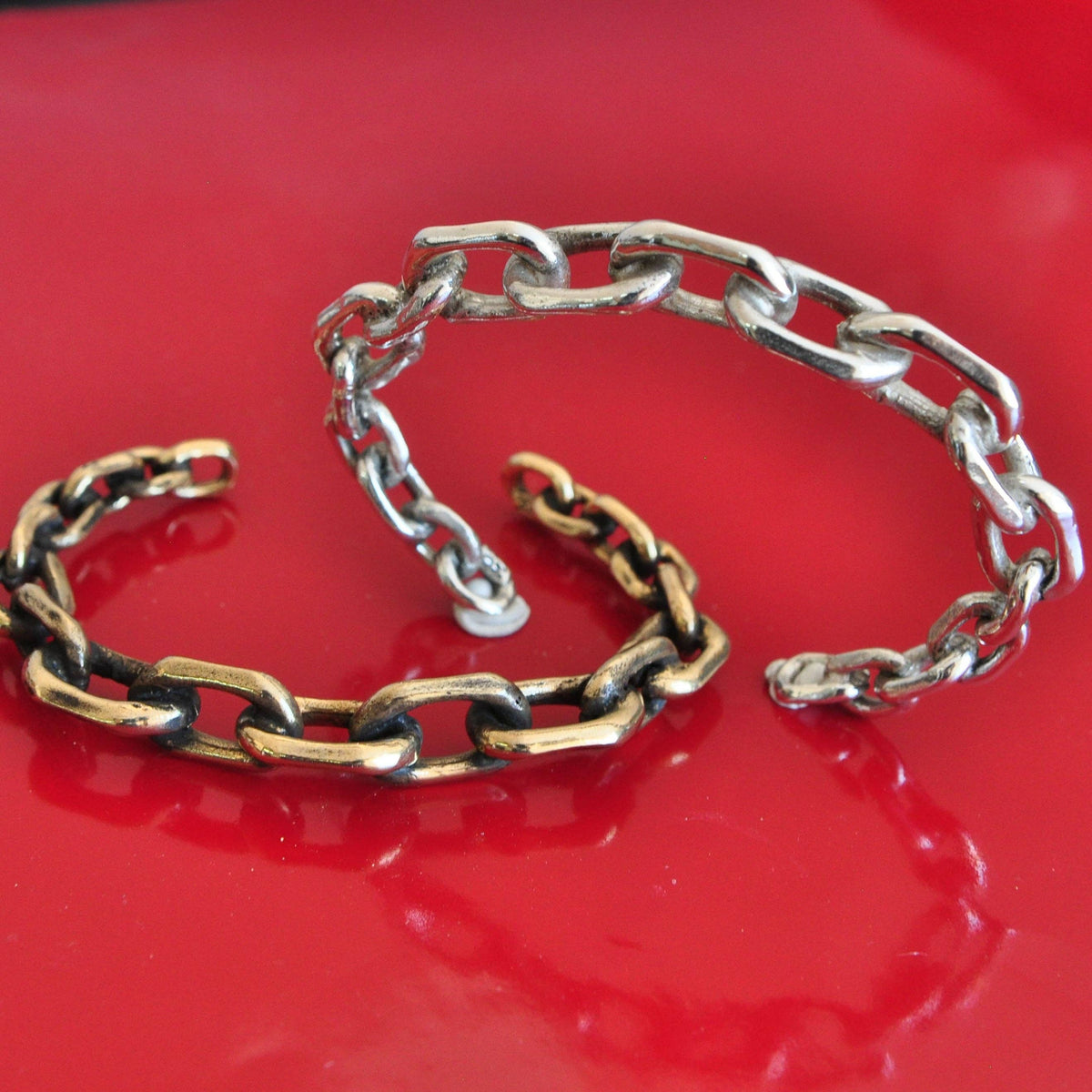 OZMA adornments - UFO Chain Cuff - Bracelet: Brass - PMA Store at the Portland Museum of Art, Maine