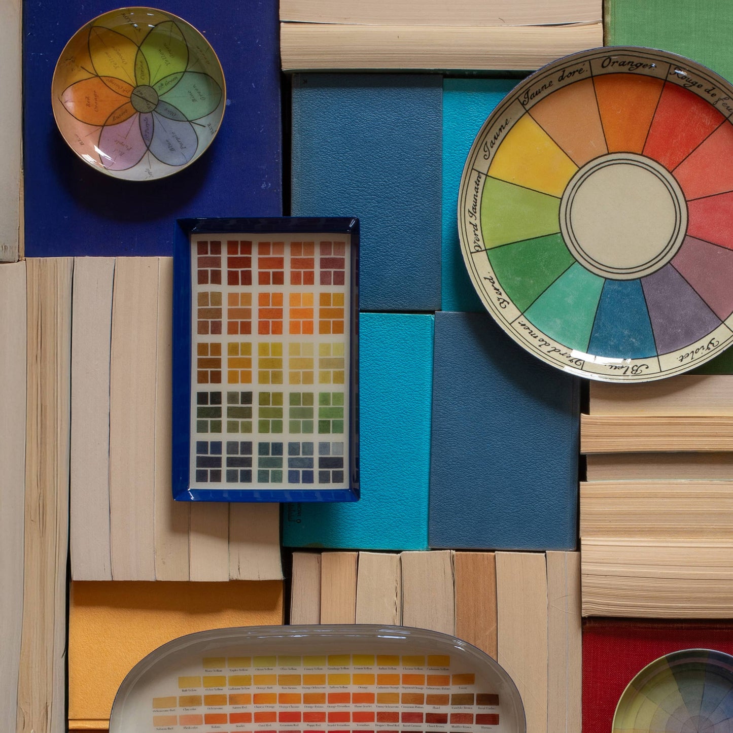 8" Medium Round Enamel Tray - Cercle Chromatique - PMA Store at the Portland Museum of Art, Maine