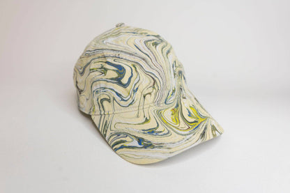 Tempered East - Marbled Dad Hat: Swirls: White