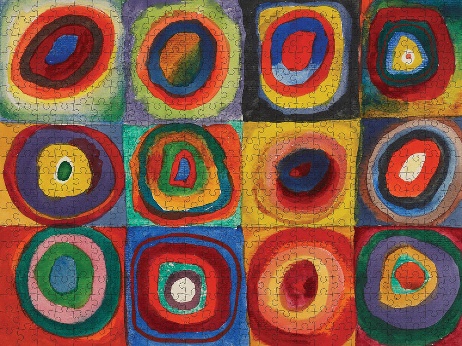 Pomegranate - Wassily Kandinsky: Squares with Concentric Circles 500-Piece Jigsaw Puzzle - PMA Store at the Portland Museum of Art, Maine