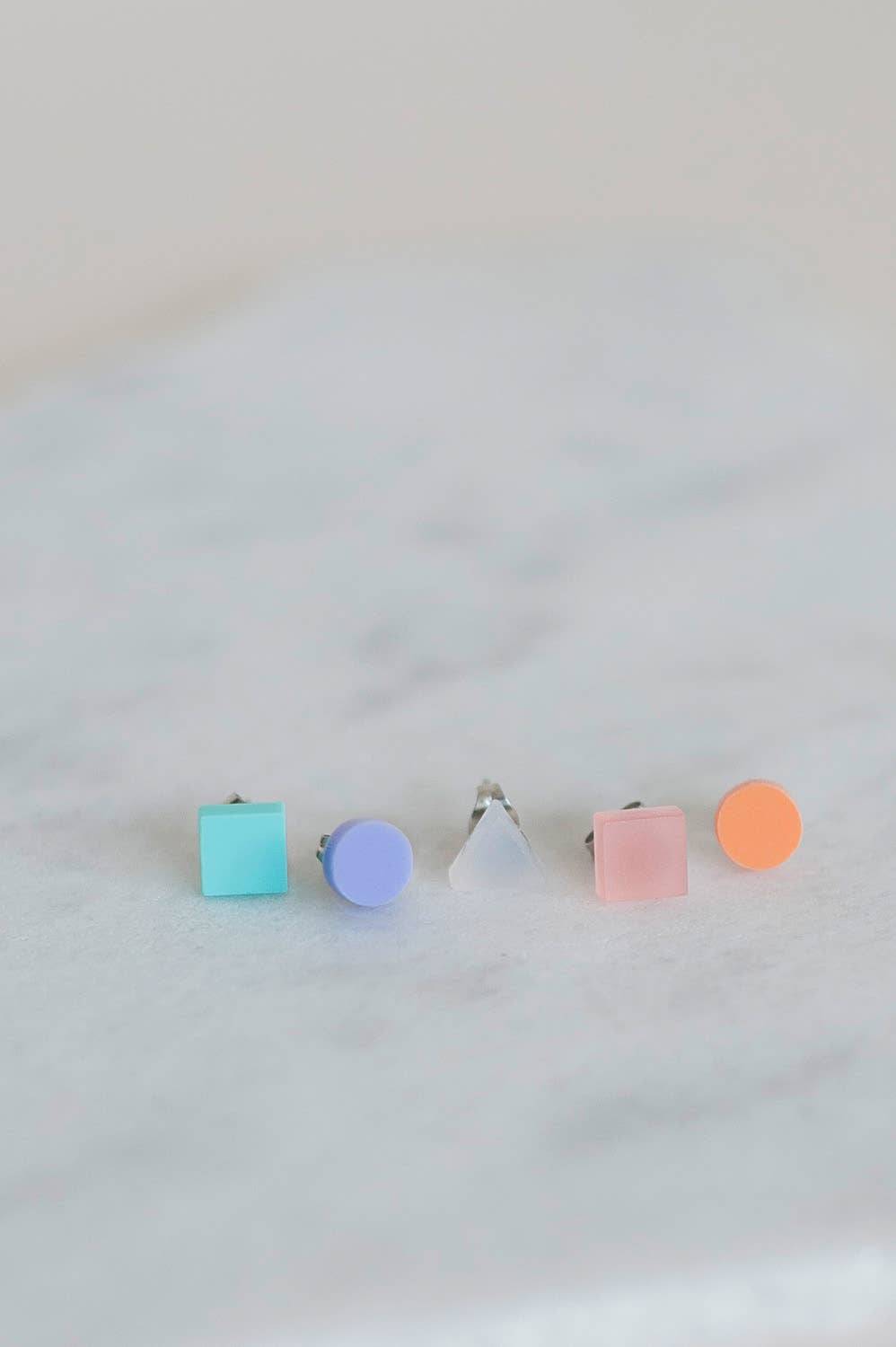 Pamela Coromoto - Basic - Mini Earrings Set (5) - Colorful Palette: Pink Palette - PMA Store at the Portland Museum of Art, Maine